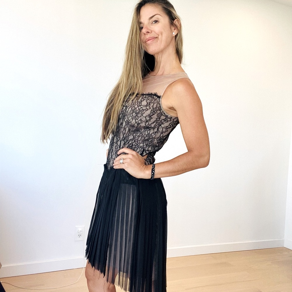 BCBGmaxazria Silk & Lace dress